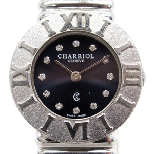 KR42211 Shariol Watch Quartz 12pd Santrope 028r Black Dial Bangle Watch Charriol использовал