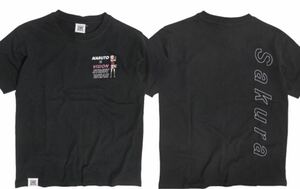 送料無料●VISION × NARUTOコラボ SAKURA Tシャツ L ブラック