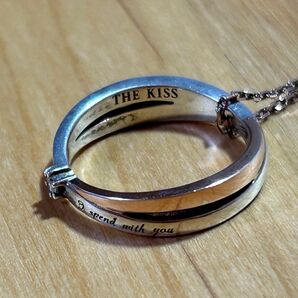 THE KISS リングネックレス　シルバーピンク