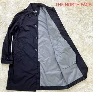 【防水透湿素材ハイベント★】Sサイズ THE NORTH FACE ステンカラーコート/黒◆ややアタリ等の使用感があります▲ノースフェイス