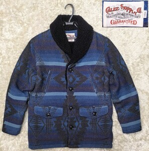 【15AW名作★】Lサイズ 美品 CALEE ネイティブ柄ボアランチコート/ジャケット◆WOOL JACQUARD NATIVE RANCH COAT☆定価約7,3万円