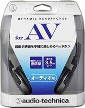 audio-technica ヘッドホン ATH-250AV 音楽・映画観賞用 軽量 3.5mm接続 ブラック_画像9