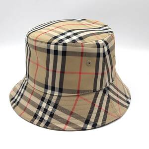 極美品 BURBERRY バーバリー バケットハット 帽子 ノバチェック サイズM 8026927 【4777】