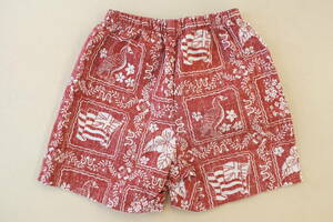 [ free shipping ] reyn spooner child short pants aloha shirt red 4 -years old Junior Kids short pants reyn spooner