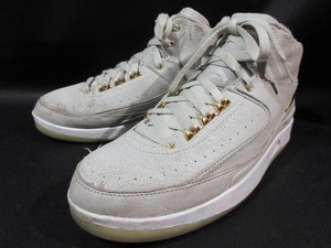 ナイキ NIKE エア ジョーダン 2 クアイ AIR JORDAN 2 RETRO BG QUAI 54 866034-001 ライトボーン/メタリックゴールド/ホワイト スニーカー