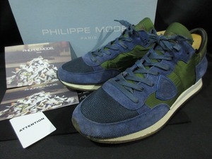 定価50,600円 イタリア製 フィリップモデル PHILIPPE MODEL TROPEZ LOW UOMO VEAU スニーカー ランニングシューズ