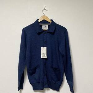  new goods unused regular goods tag attaching Margaret Howell MHL knitted cardigan jacket indigo M size wool cotton 