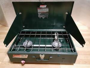 ★動作確認済★Coleman コールマン DUAL FUEL Powerhouse Two Burner 414 パワーハウス ツーバーナー BBQ コンロ アウトドア キャンプ