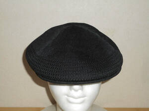 未使用★KANGOL カンゴール 　ハンチング 帽子 　TROPIC 504 VENTAIR 　黒×ゴールド　 サイズ M　　　（３Fハ大