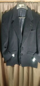 毛100%のコーデュロイ 濃紺 シャルル ジョルダン 日本製 重宝する2つボタン コーデュロイテーラードジャケット 大きめのL位