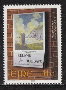 アイルランド切手　広告　ポスター　レンガ壁　ヨーロッパ切手統一テーマ「広告」　2003　　