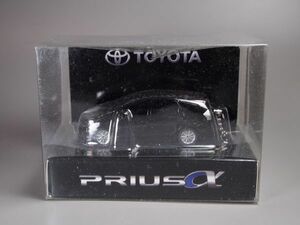 非売品 トヨタ プリウス α PRIUS α ミニカー LEDボールチェーンキーホルダー ブラック