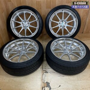 ガリ傷無し TWS ライツェント WS10 20インチ 9J +32 5H 114 & トーヨー トランパスLuⅡ 245/40R20 4本セット 30アルファード 等 □004