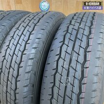 ほぼ新車外し 200系 ハイエース 純正 スチール 15インチ 6.0J +35 6H 139.7 & 195/80R15 2023年製 ダンロップ SP175N 4本セット トヨタ 004_画像10