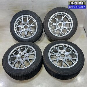 溝あり BMW E82 87 88 等 ユーロテック 7-16+40 5H120 ブリヂストン ブリザック RFT 205/55R16 16インチ スタッドレス 4本セット 009k