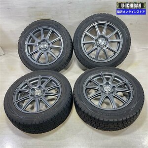 リーフ　オーリス チェイサー 等 ファイナルスピード 6.5-16+38 5H114.3 ダンロップ WM01 205/55R16 16インチ スタッドレス 4本セット 009