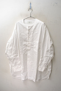 HERILL Suvin Smock Shirts ヘリル/スビンスモックシャツ/プルオーバーシャツ/ホワイト/2