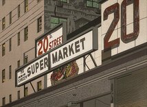 鈴木英人(1948-)●全版画集作品番号No.1番の作品『20TH STREET SUPER MARKET』16版16色リトグラフ●1985年制作●版元SOLD OUT●マイアミ_画像3