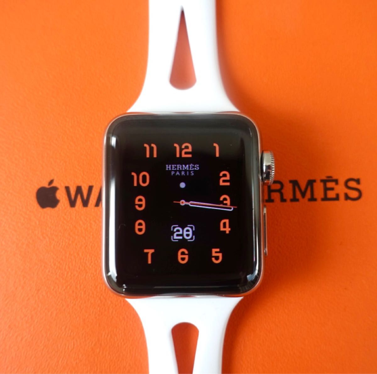 送料無料/即納】 【新品】Apple watch HERMES S8 45mm シルバー#875