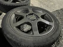 ☆絶版品☆ SUZUKI SPORTS スズキスポーツ 14インチ 4.5J +50 アルミ ホイール PCD100 155/55R14 タイヤ付き　KEI エブリィ ラパン アルト_画像3