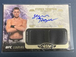 149枚限定 スティーブン・トンプソン 直筆サイン格闘着カード TOPPS UFC KNOCKOUT 2017