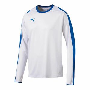 本気の最終価格　新品　ＰＵＭＡ（プーマ）　サッカー　フットボール　ジュニア　長袖　ロングスリーブ　ゲームシャツ　白×青　１６０