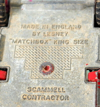 ▲(R510-B45)現状品 当時物 ミニカー LESNEY レズニー SCAMMELL TIPPER スキャメル トラック 初期型 No.K-19 イギリス製 レトロ_画像7