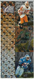 1996 Fleer METAL SAMPLE UNCUT SHEET DAVID MEGGETT・BRETT FAVRE・TRENT DILFER NFL Football