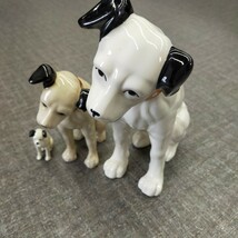 す728 ビクター 犬 ニッパー 置物 高さ約5.5cm~22cm オブジェ インテリア 雑貨 まとめ 3点セット アンティーク 昭和レトロ 企業物 陶器_画像4