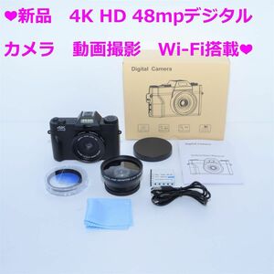 ★新品★4K HD 48mpデジタルカメラ★