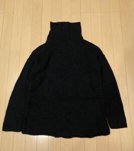 DKNY ESSENTIALS 100% LAMBWOOL ダナキャラン ブラックタートルネックニット ラムウール サイズS turtleneck knit Black