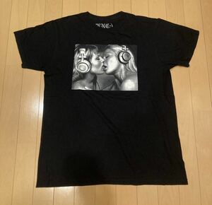 ENC Emperors New Clothes by Richard Wheeler サイズL Black Print Tee ブラック 黒 プリントTシャツ ROCK(IST) cotton polyester