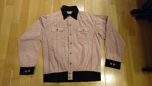 FRED PERRY/フレッドペリー CORD OVERSHIRT コーデュロイ オーバーシャツジャケット ピンク×ブラック 送料レターパックプラス520円