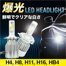 LED ヘッドライト H8, H11, H16兼用 4000lm 36W 6000K_画像1