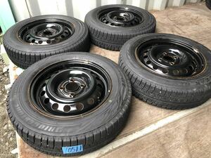 日産純正 14inch × 165/70R14 PCD100 4穴 キューブ ノート マーチ ウイングロード サニー ルキノ パルサーNXクーペ ADバン スタッドレス