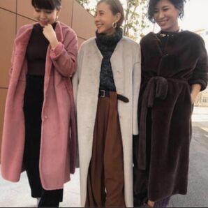 最終価格　AMERI VINTAGE 2WAY SOFT BOA LONG COAT ファーコート