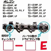 ★ソーチェーン 25AP-60E チェーン刃 3本 セット オレゴン 高品質 互換 チェーンソー 替刃 替え刃 各メーカー対応 3本入 ハスクバーナ H00-_画像3