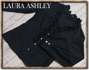 ☆LAURA ASHLEY　ローラアシュレイ　フリル付きブラウス　黒☆