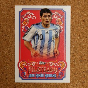 TOPPS ARGENTINA FILETEADO Juan Roman RIQUELME トップス アルゼンチン フィレテアド フアン・ロマン・リケルメ サッカー soccer