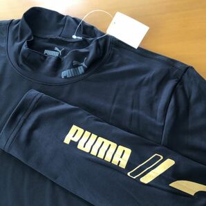 新品  ＬＬ プーマ PUMA ハイネックストレッチボディウエア あったか裏起毛 ストレッチ ゴルフインナー ブラック 長袖の画像1