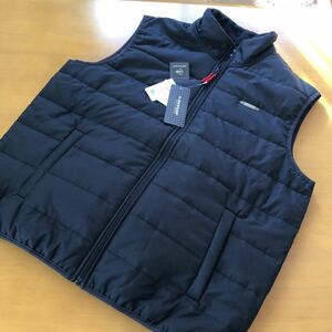 防寒対策　Ｌ　ブラック　新品　DUNLOP ダンロップ　中綿入りあったか　襟内側フリースベストジャケット