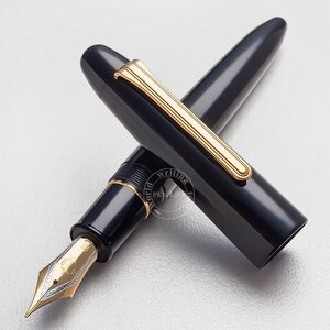 ◆ ● Бесплатная доставка! [Sailor/Sailor] King Prement Ebo Night Fountain Pen Super Light 21 золотой нож для биколора очень густой черный черный золото M Средний персонаж Новый/S110