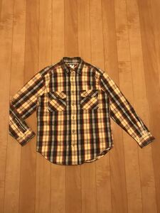 Хорошие товары ☆ Carharttt / Carhart Men Size L с длинным рубашкой с логотипом с логотипом, винтажным видаром проверки! /Fibra, на куртке