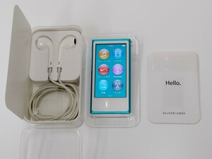 【美品】iPod nano 第7世代 16GB ブルー 本体 7世代 付属品 B50711