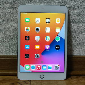 中古品 Apple iPad mini 4 Wi-Fi+Cellular 64GB MK732J/A au シルバー