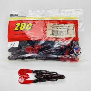 613568 ZOOM/ZBC ウルトラバイブスピードクロー １１本 ZOOM BAIT COMPANY ズーム ULTRAVIBE SPED CRAW ブラックレッド・レッドクロー