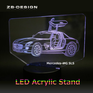 [ car liking . recommendation!] 7 color . light . shines LED acrylic fiber stand Mercedes *AMG SLS