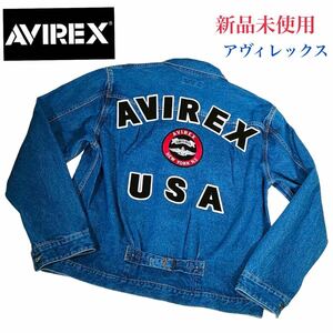 ◆新品タグ付◆TYPE BLUE AVIREX タイプブルー アヴィレックス 12ozコットンデニム デニムジャケット Gジャン ブルゾン XLサイズ