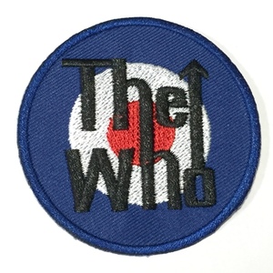 172 The Who ザ・フー イギリス ロックバンド　円形 アイロン ワッペン 音楽 ロック モッズ・カルチャー リペア 刺繍ワッペン