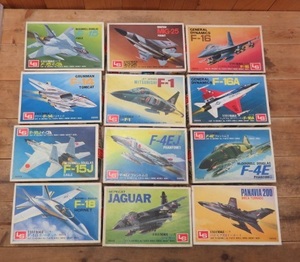 即決・未組立☆LS・1/144 ジェット機シリーズ・12箱/12種/J1~J12・エルエスイーグルホーネットミグトムキャットファントムジャガー三菱F-1